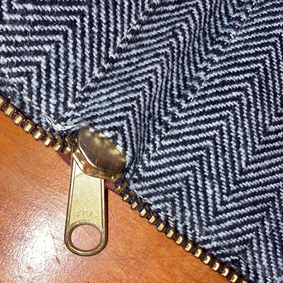 👔🧶 Moore & Giles Tie Case with Black and White Herringbone Fabric 🧳👔 - Picture 7 of 8